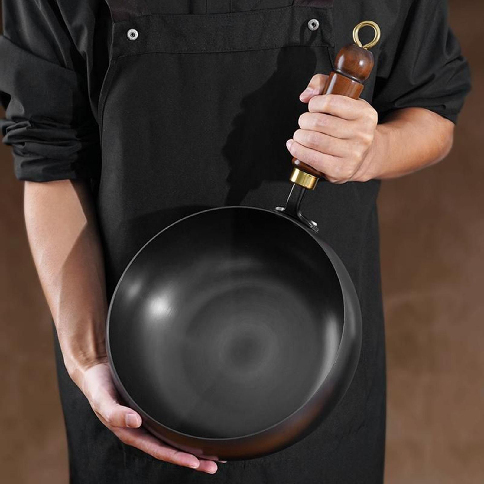 Home Cooking In Chinese - Iron Uncoated Chinese Wok Big Belly