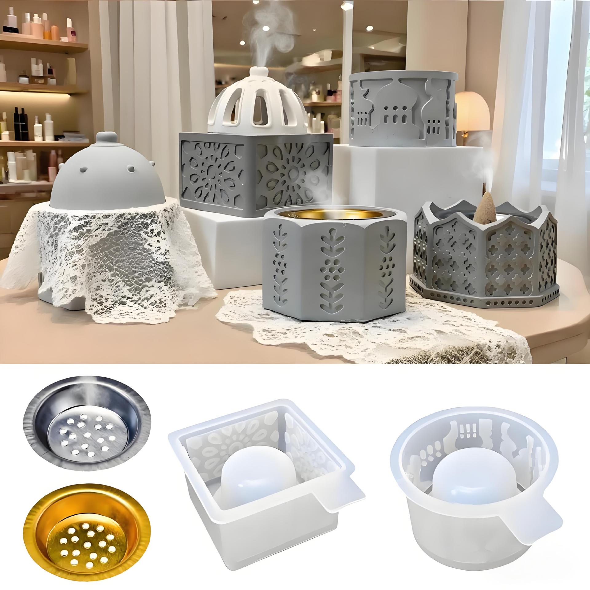 Idli Steamer Mold - Concrete Incense Burner Silicone Mold Aroma