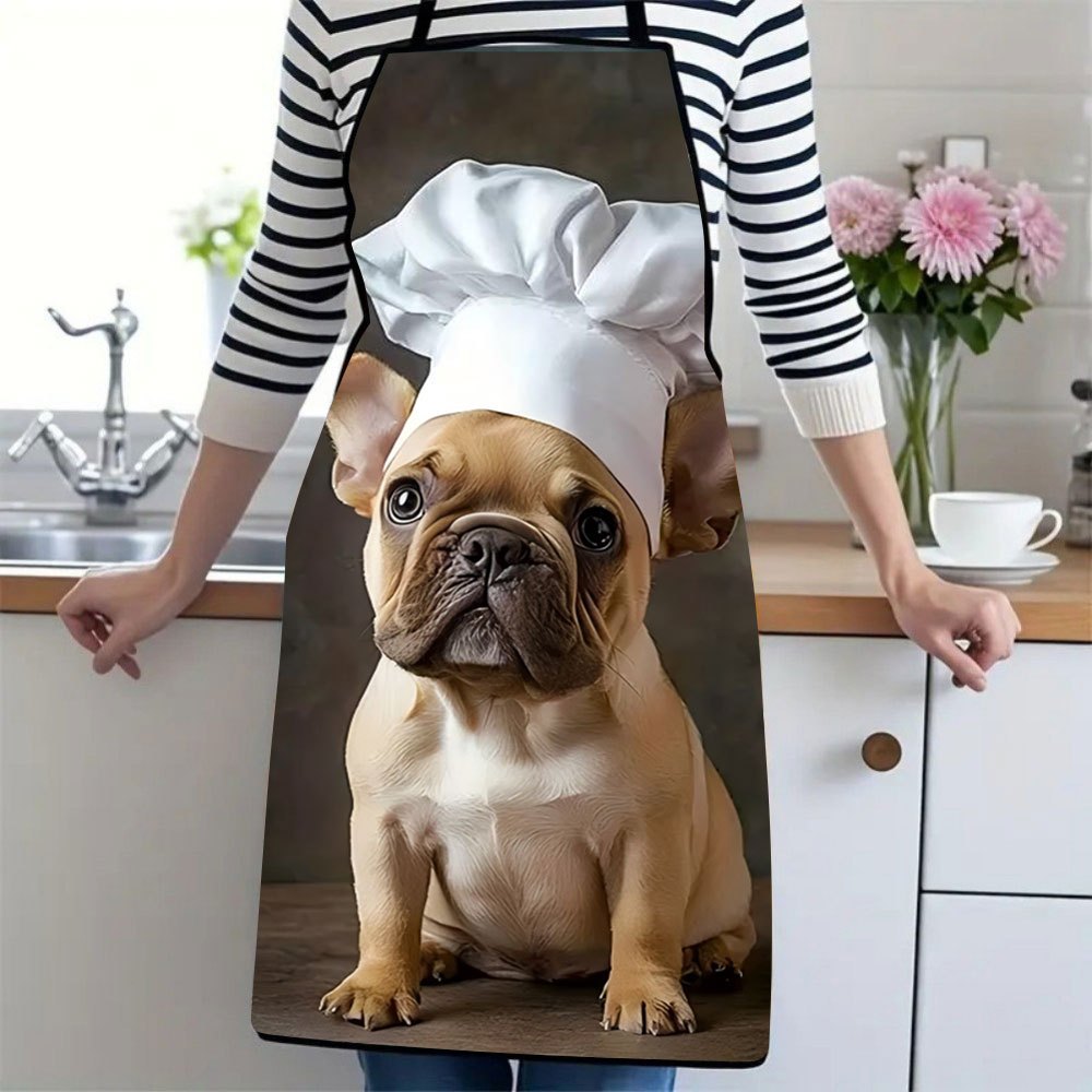 Home Cooking For Dogs - 1pc French Bulldog Chef Apron with