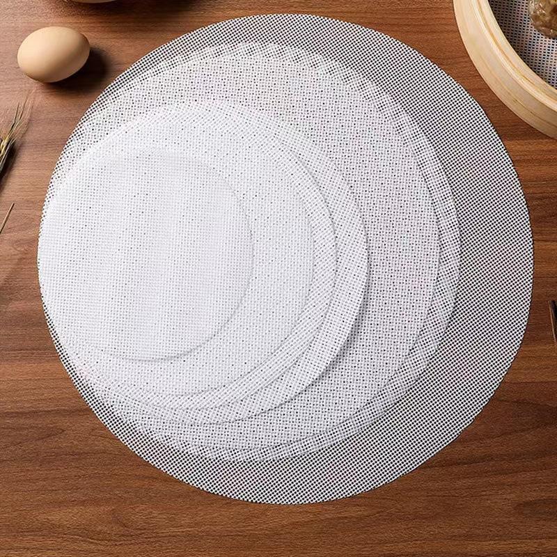 Steamer Bamboo Set - 1pcs Reusable White Silicone Non-Stick Steamer
