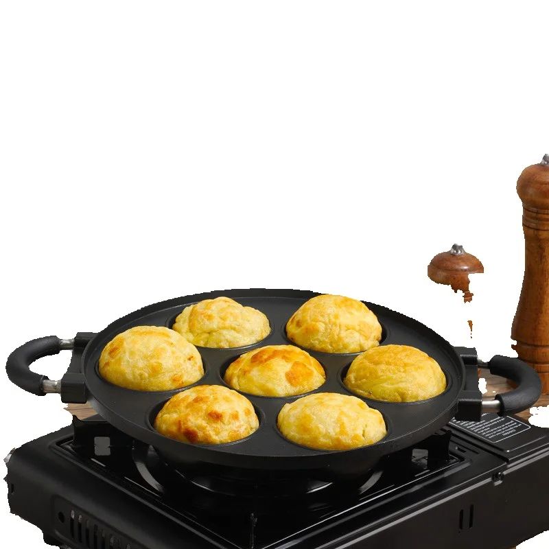 Home Cooking Appliances - Non-Stick 7-Hole Electric Takoyaki Pan, Deepened