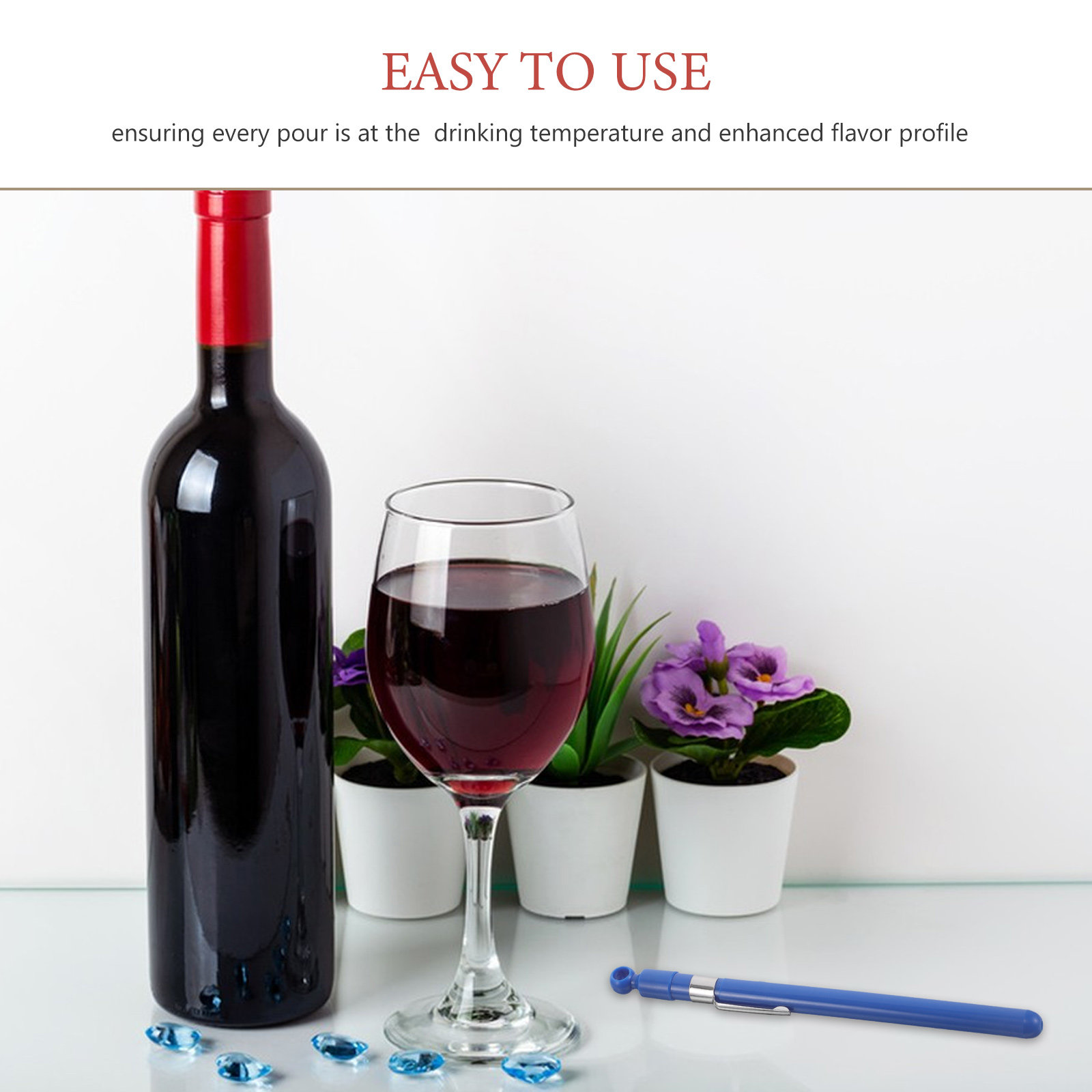 Glass Wine Thermometer Easy Re - Home Cooking Reading のレビューと価格
