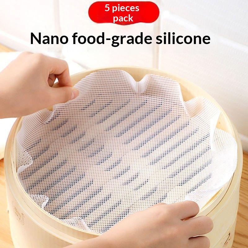5pcs/set Reusable Silicone Non - Steamer Bamboo Set のレビューと価格