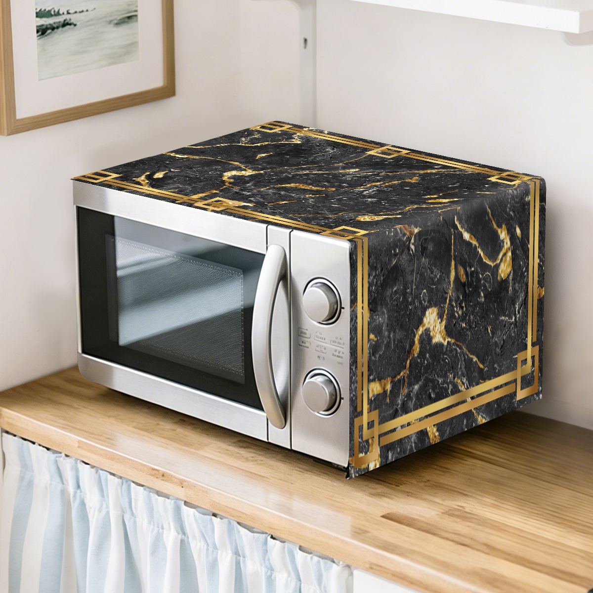 1pc Black Gold Oven Dust Cover - Home Cooking Appliances のレビューと価格