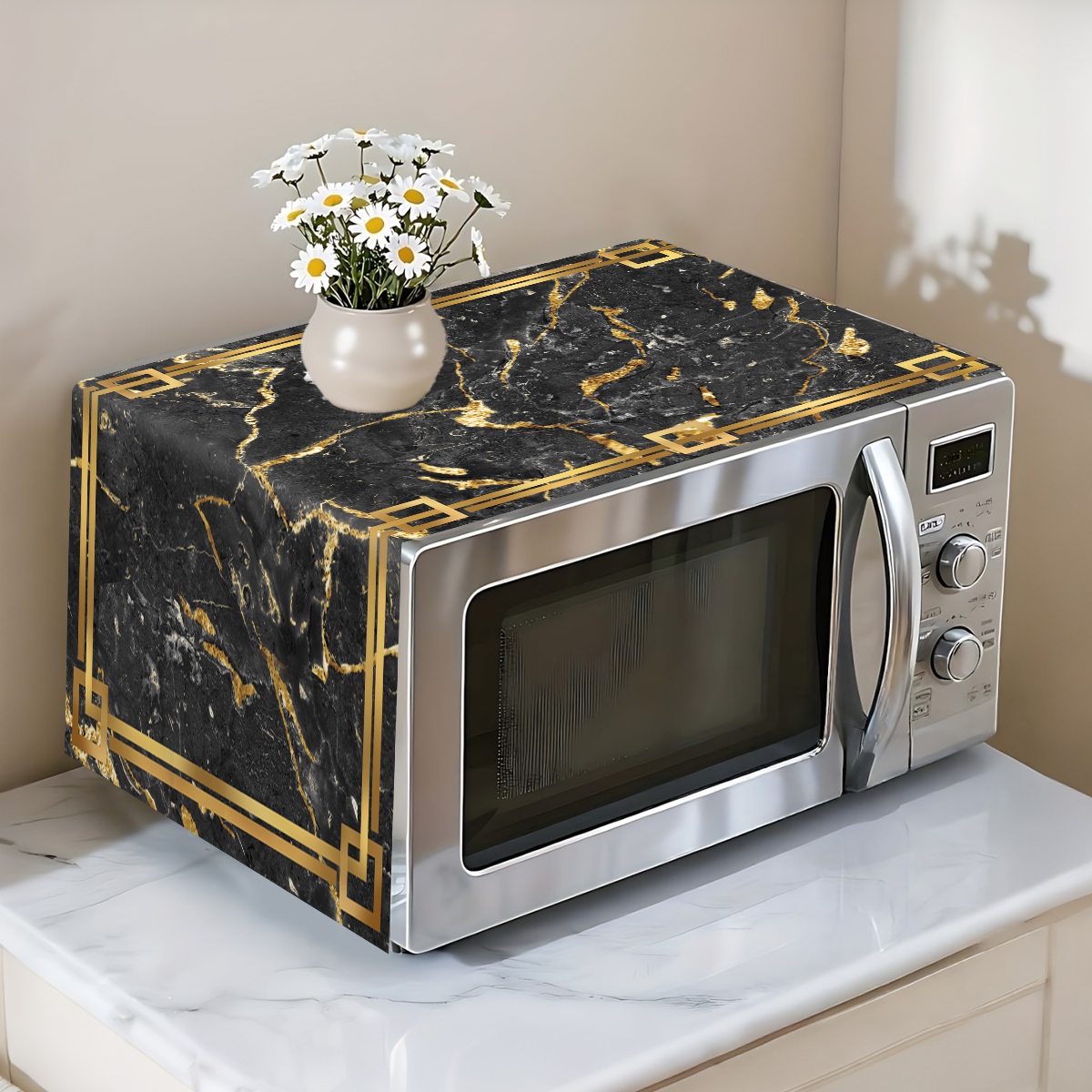 1pc Black Gold Oven Dust Cover - Home Cooking Appliances のレビューと価格
