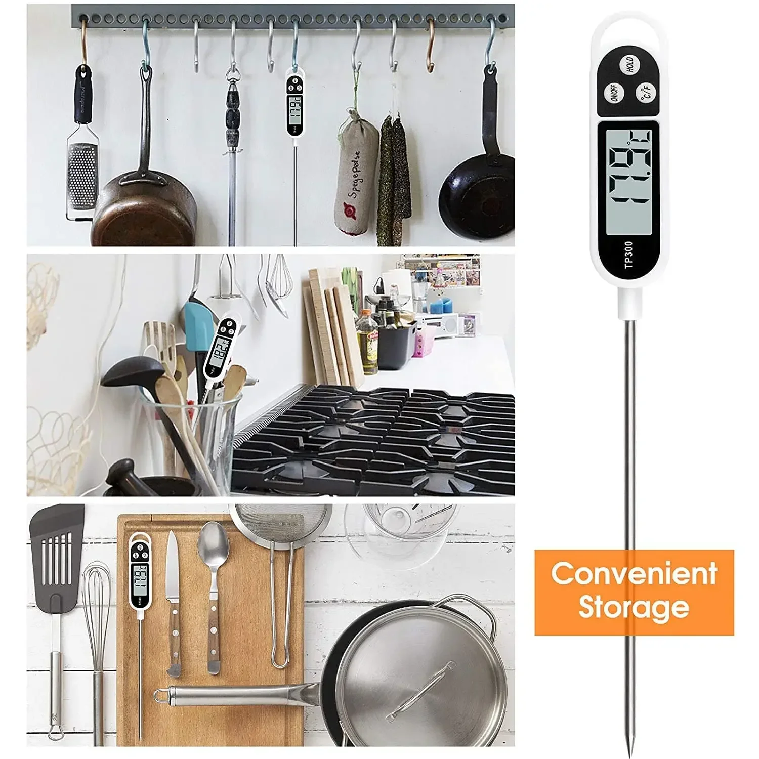 Stainless Steel Food Thermomet - Home Cooking Reading のレビューと価格