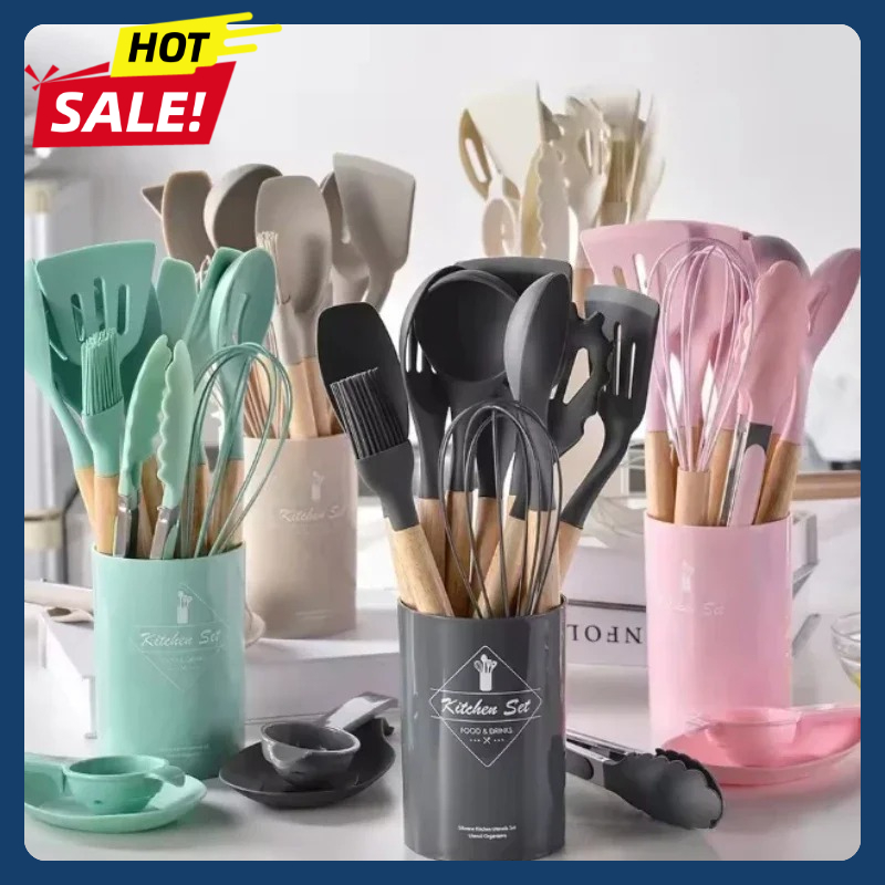 12Pcs Silicone Utensils Set No - Home Cooking Supplies のレビューと価格