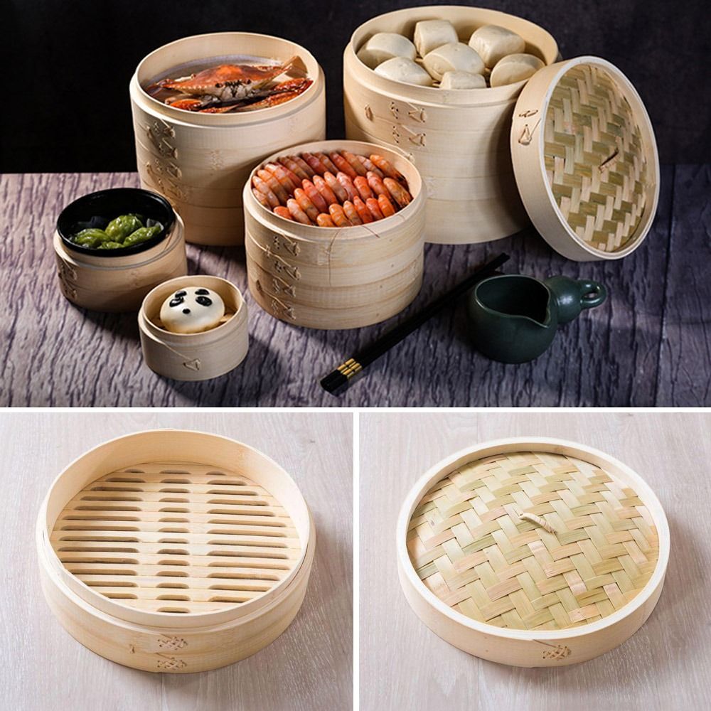 Chinese Steamer Bamboo Steamer - Steamer Bamboo Set のレビューと価格
