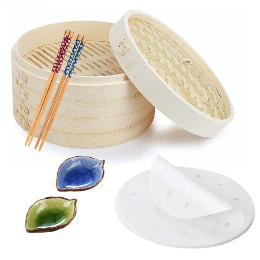 Chinese Steamer Bamboo Steamer - Steamer Bamboo Set のレビューと価格