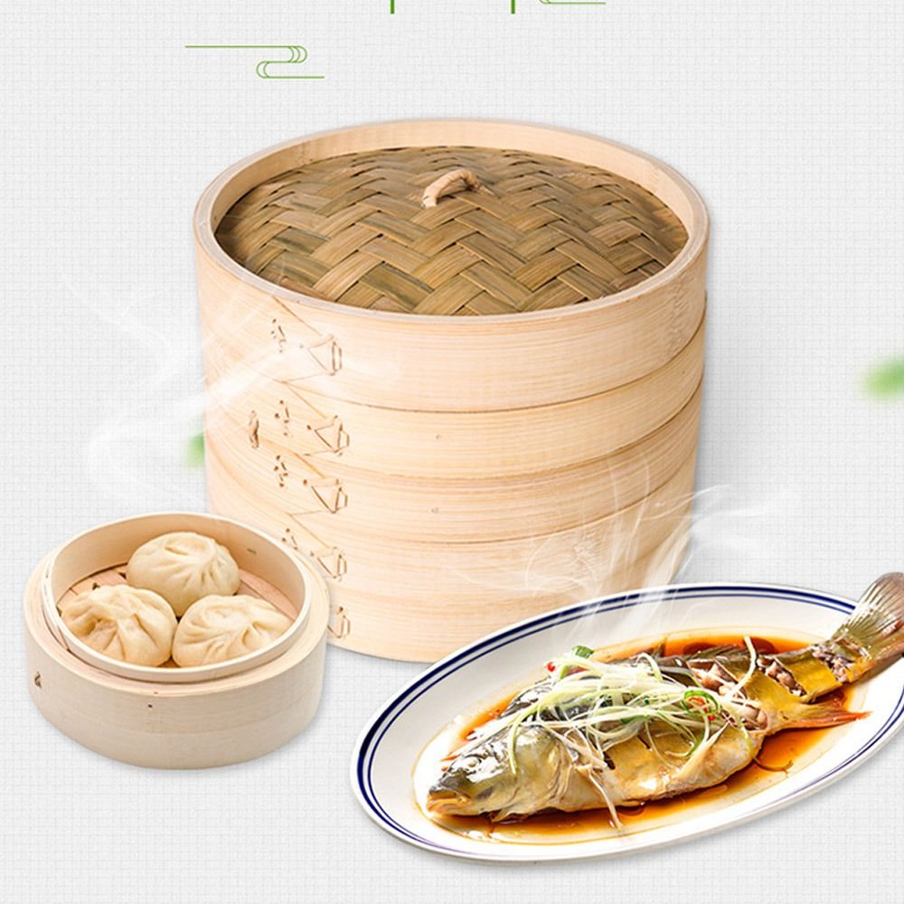 Chinese Steamer Bamboo Steamer - Steamer Bamboo Set のレビューと価格