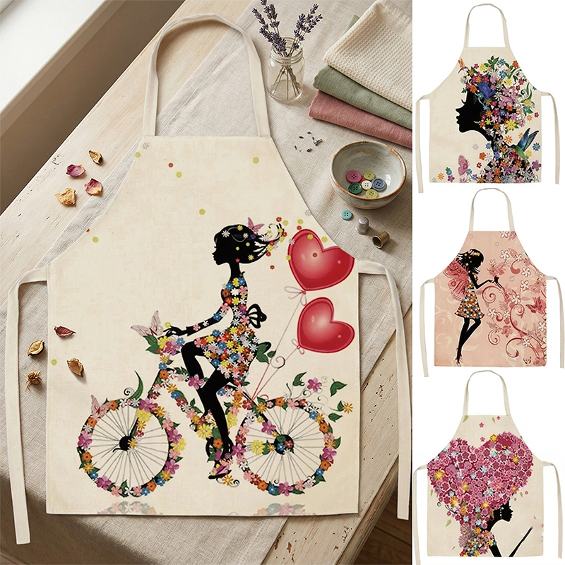 Women Kitchen Apron Floral Gir - Home Cooking Supplies のレビューと価格