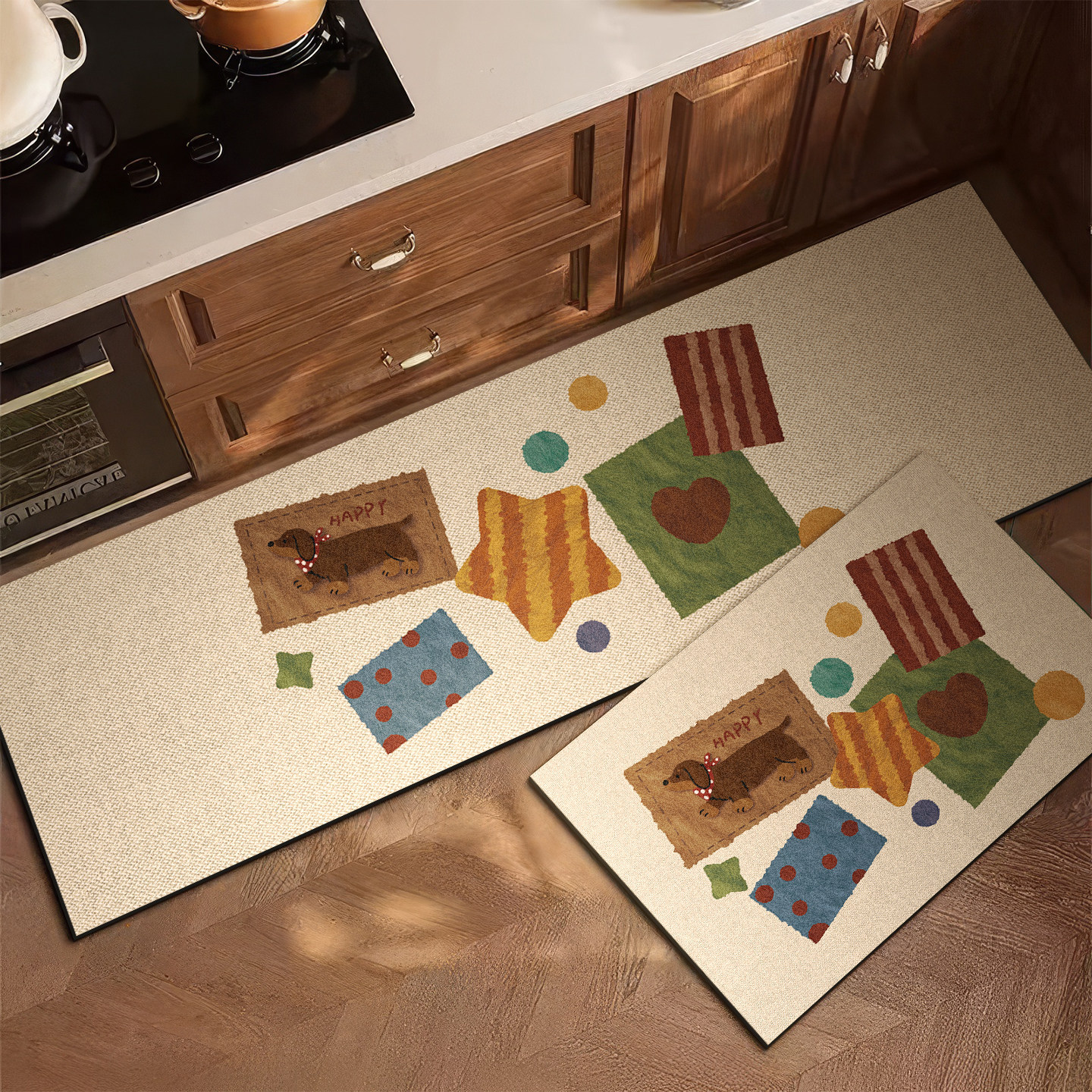 VIKAMA Retro Kitchen Rug Anti  - Home Cooking For Dogs のレビューと価格