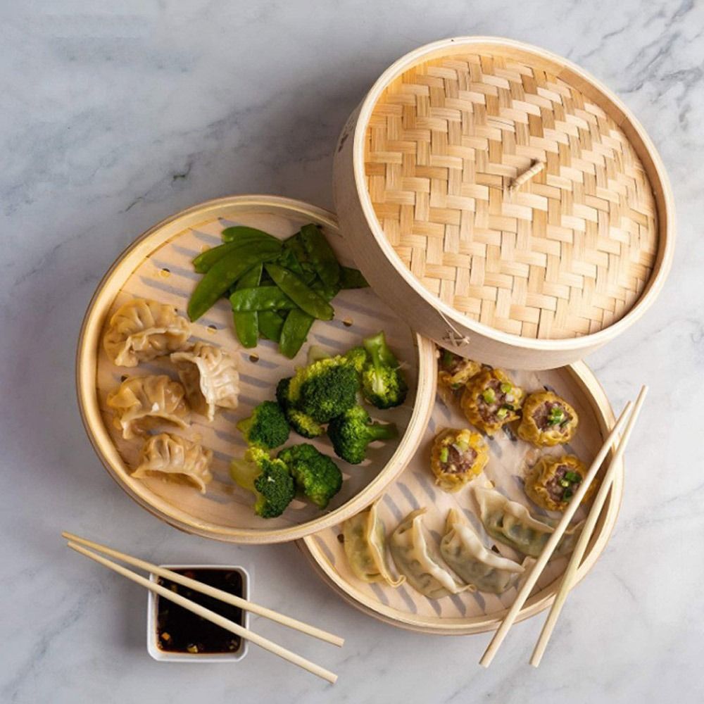 Chinese Steamer Bamboo Steamer - Steamer Bamboo Set のレビューと価格