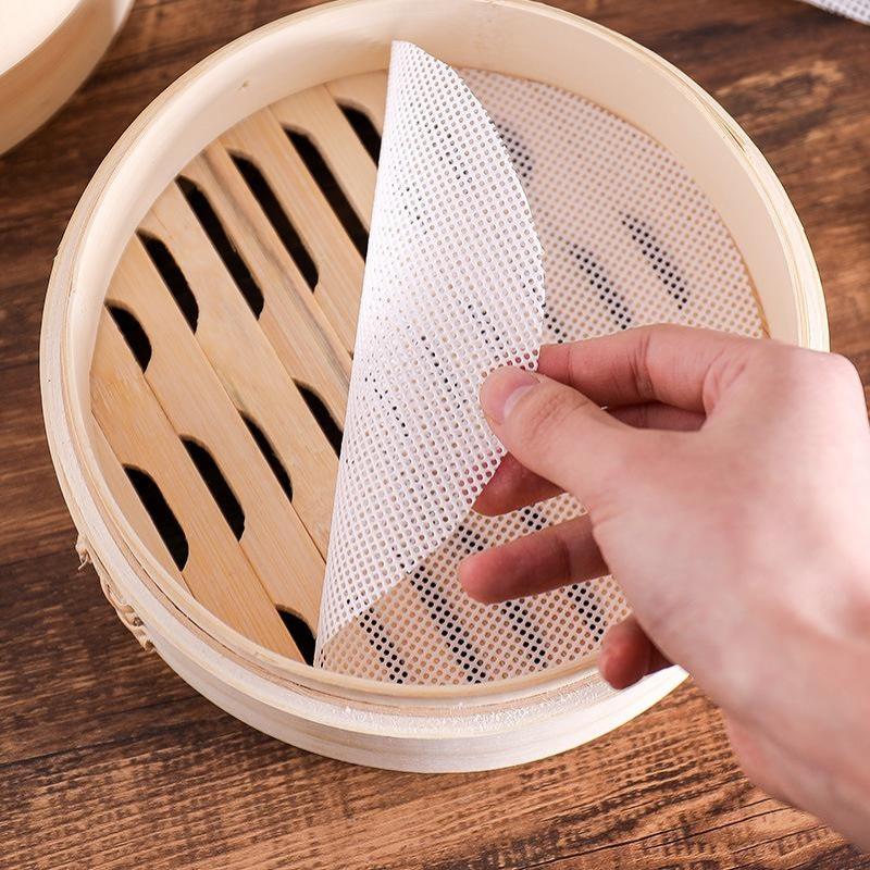 1pcs Reusable White Silicone N - Steamer Bamboo Set のレビューと価格