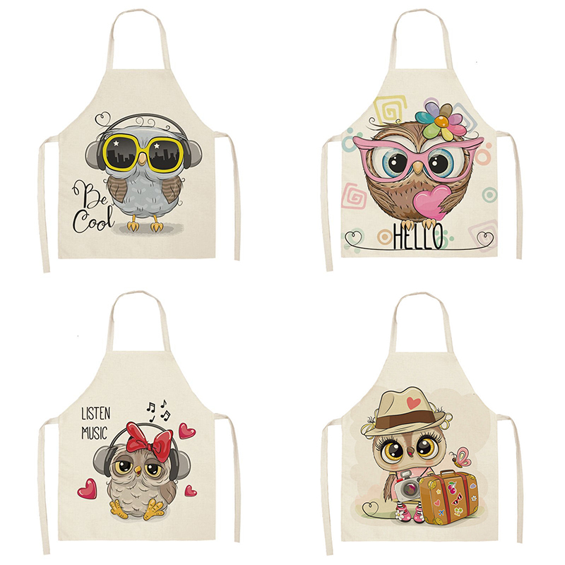 Owl Sleeveless Chef Apron Line - Home Cooking Chef のレビューと価格