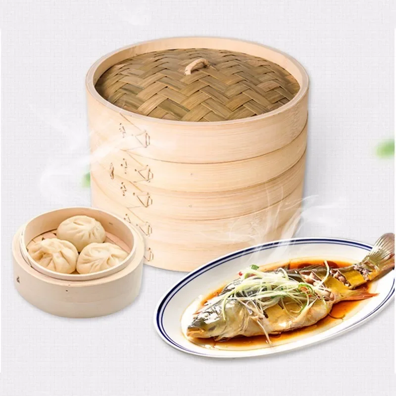 Kitchen Cooking Bamboo Steamer - Steamer Bamboo Set のレビューと価格