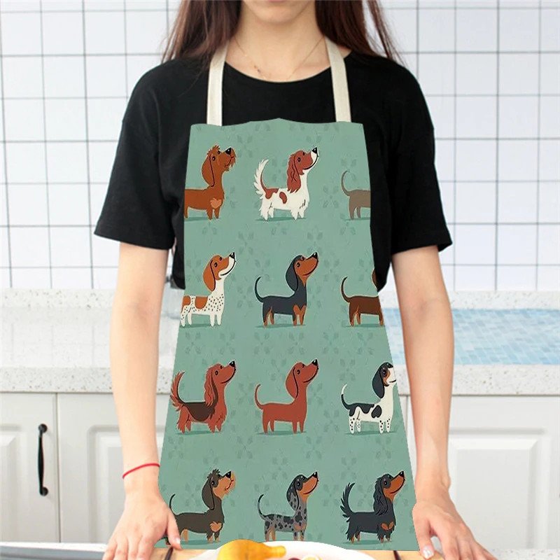 Cartoon Dog Printed Kitchen Ap - Home Cooking For Dogs のレビューと価格