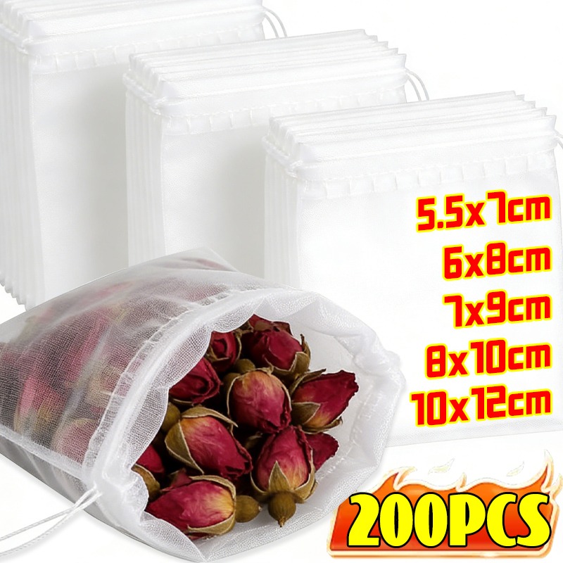 200/50Pcs Nylon Tea Bags Small - Home Cooking Supplies のレビューと価格
