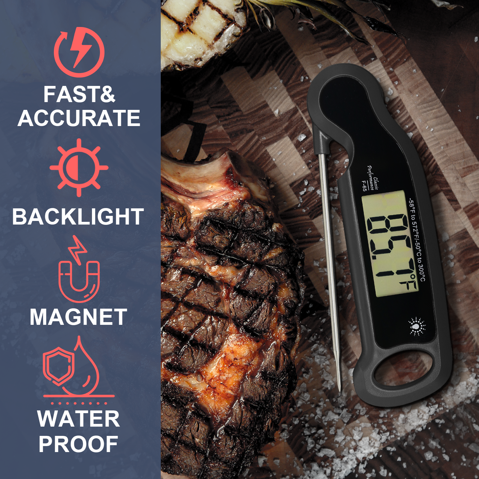 WENMEICE Digital Meat Thermome - Home Cooking Reading のレビューと価格
