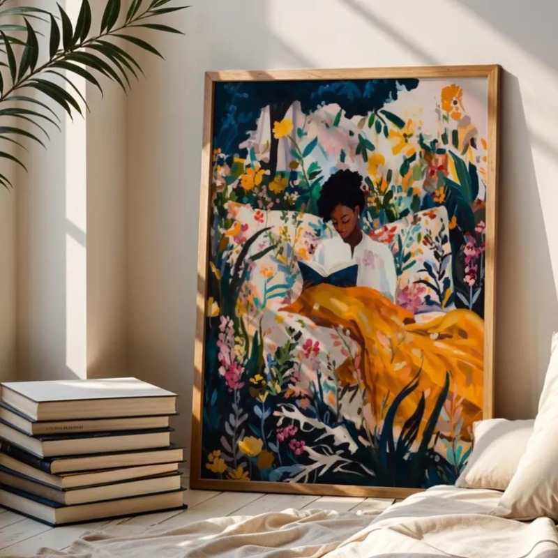 Abstract Vivid African Girl Co - Home Cooking Reading のレビューと価格