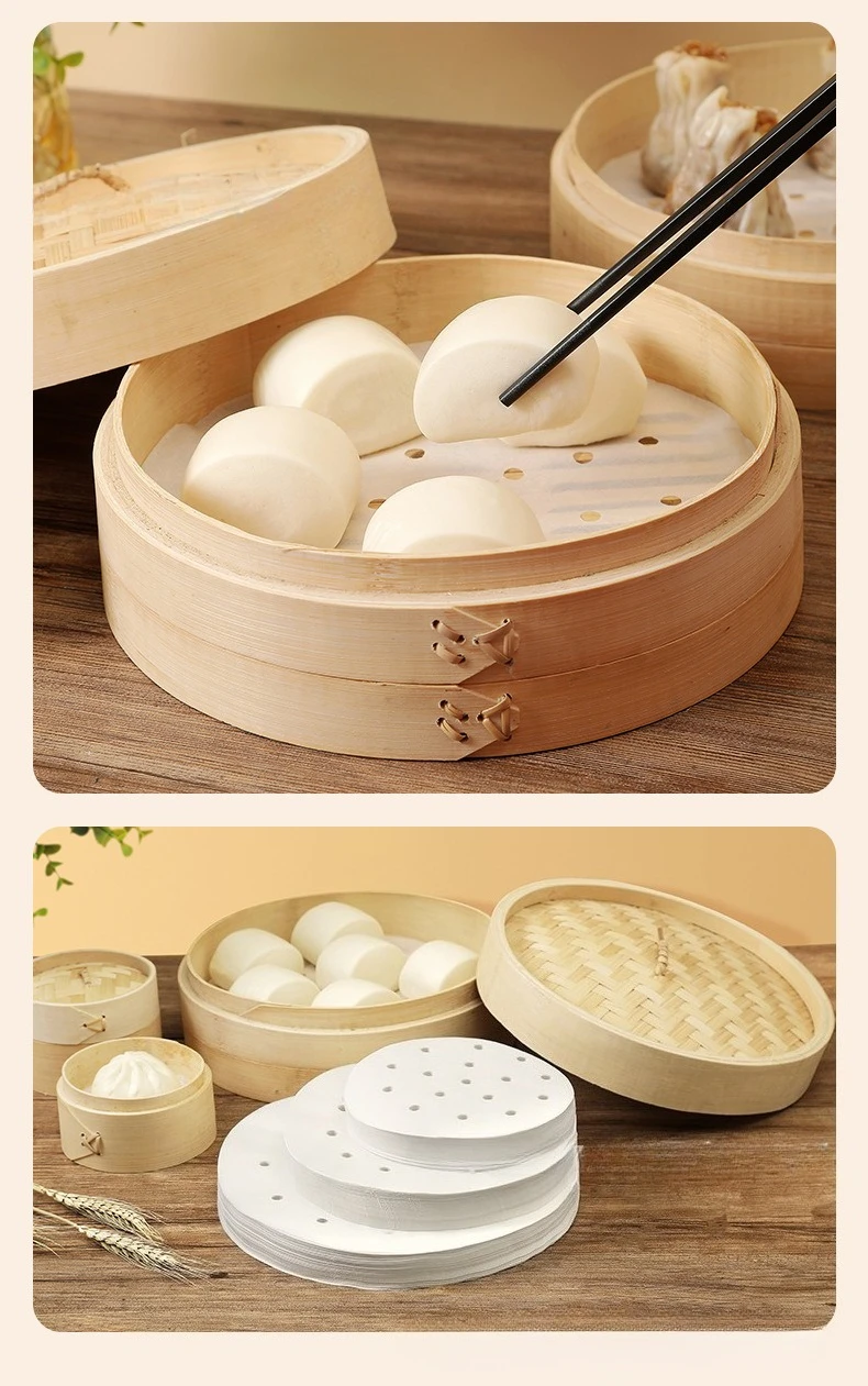 100Pcs Food Grade Disposable S - Steamer Bamboo Set のレビューと価格
